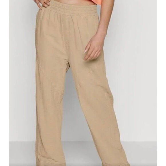 COTTON ON BODY - L Sz XS Woven (100% Cotton) Loose Fit Dance Pants/“Sesame”. NWT - Picture 3 of 16